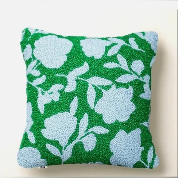 Kate Spade Target beaded Floral Green and Blue Throw Pillow
12x12 - Picture 1 of 7